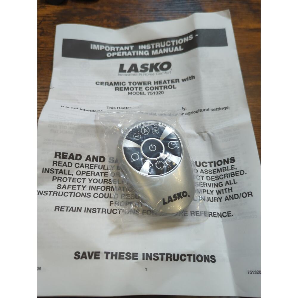 Lasko Oscillating Tower Fan Replacement 5-Button Remote Control Replacement OEM